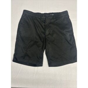 Amazon 34 Flat Dress Pants Shorts 9 Inch Inseam Classic Black Wrinkle‎ Resistant